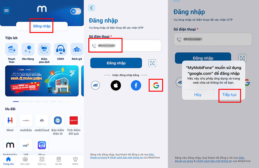 cach dang nhap vao my mobifone