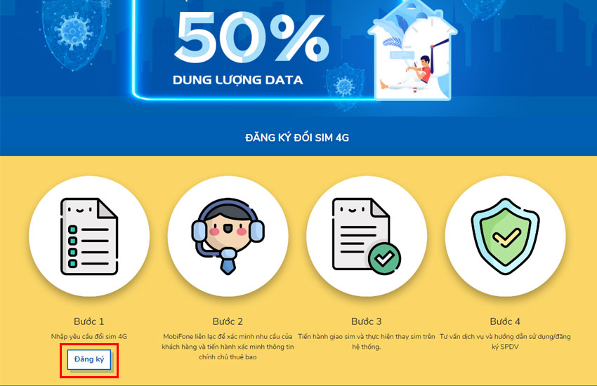 nang cap sim 3g len 4g mobifone tai nha